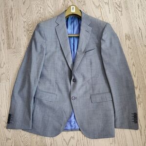 Olliver Grey/Blue Owen Suit Jacket – 40R – Made in Italy 🇮🇹